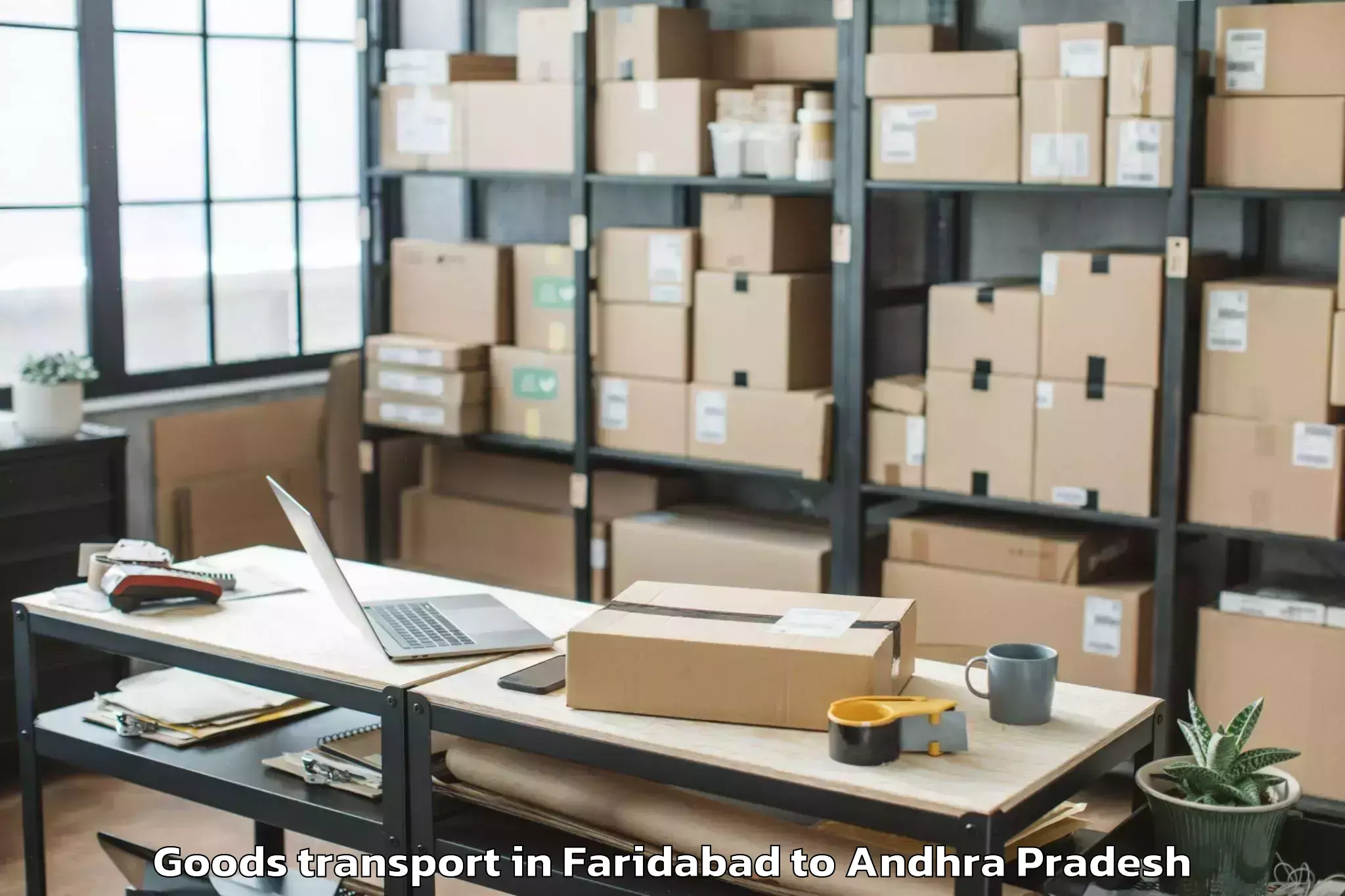 Easy Faridabad to Veligandla Goods Transport Booking